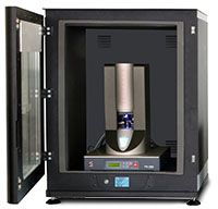 Photos of the thermal cabinet with NEXT microscope