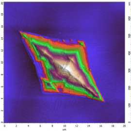 Single crystal of C242H486 on HOPG